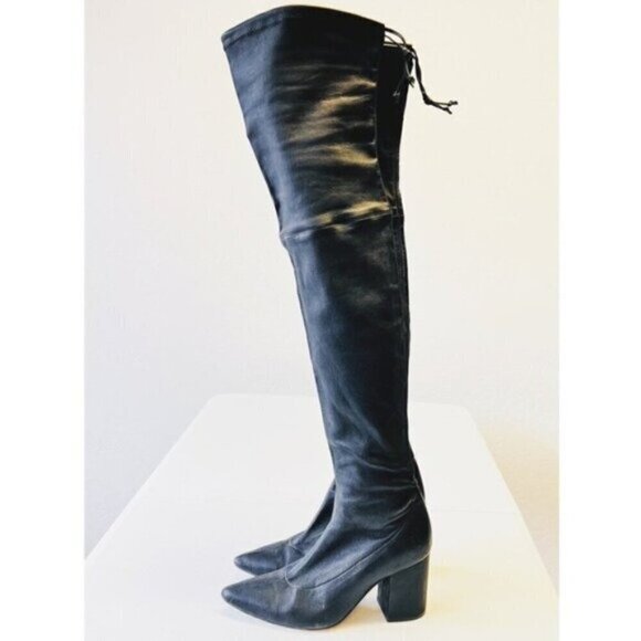 Anine Bing Taylor Over The Knee Luxury Leather Boots 37 - Picture 2 of 15